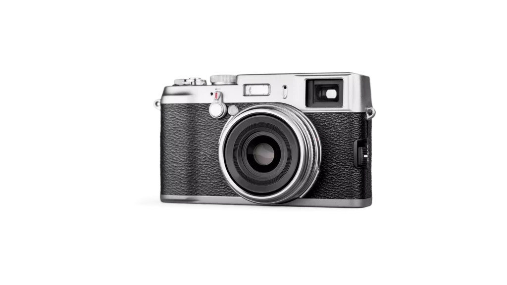 The fujifilm x100t is displayed on a black background, appealing to photographers.