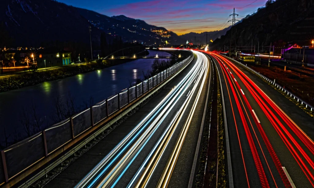 Light trail photography