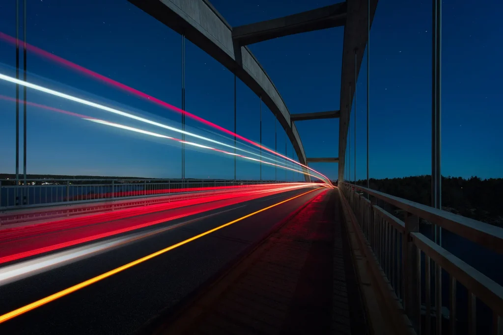 Light trail photography