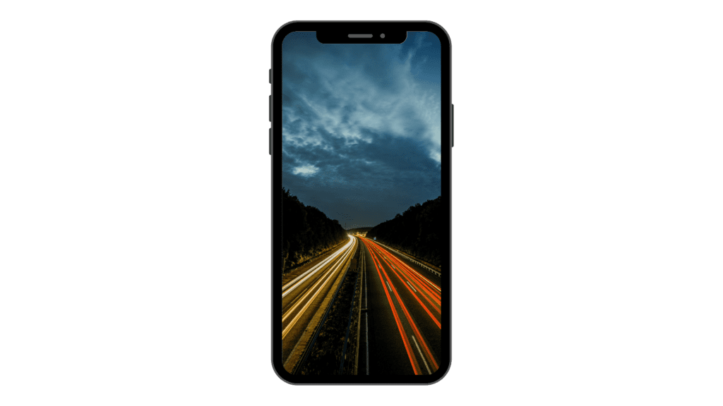 The iPhone XR is shown on a green background in a long exposure shot.