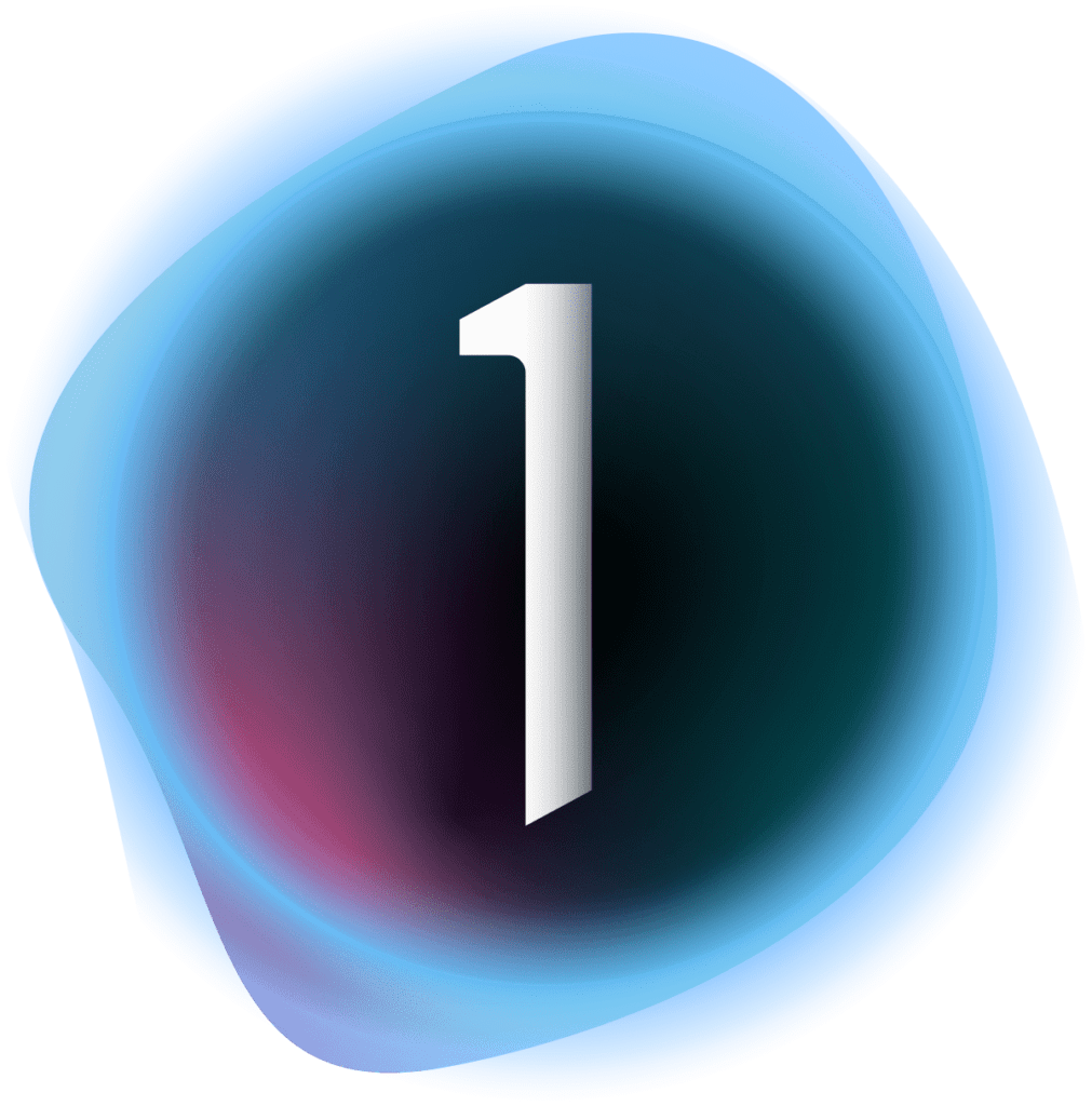 Capture One Vs Lightroom - A blue circle featuring the number 1.