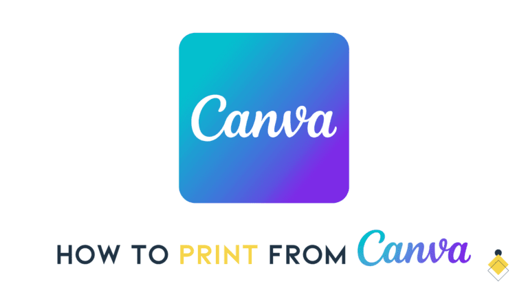 A logo with text on it that incorporates the "How to Print from Canva" method.