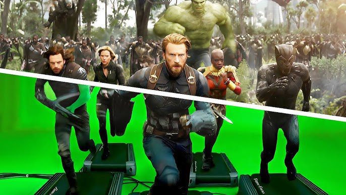 Learn how to use a green screen as the avengers characters run.