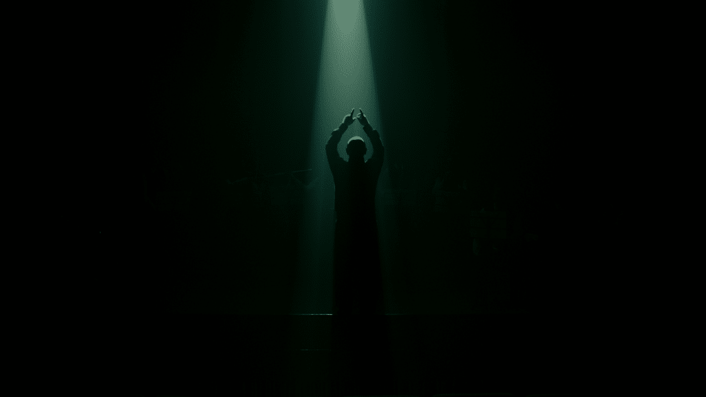 Stage spotlight after lighting package grade